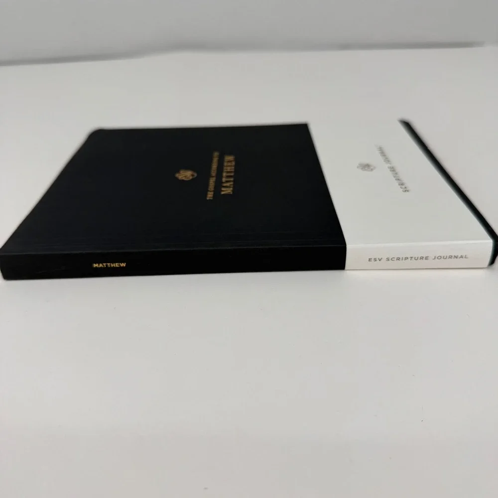 Crossway ESV Scripture Journal Gospel of Matthew Notebook Black Gold Foil Bible